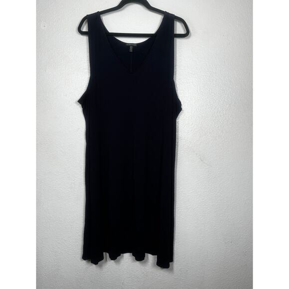Eileen Fisher Mini Tank Sleeveless Dress Navy Blue V-Neck Women's size XL - Picture 1 of 4